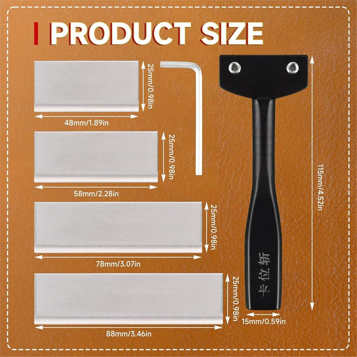 Leatherwork Knife - Profesjonalny nóż do skóry DT38 ze