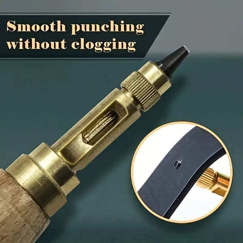 Leatherwork Punch - 1 zestaw automatycznego dziurkacza do pasków