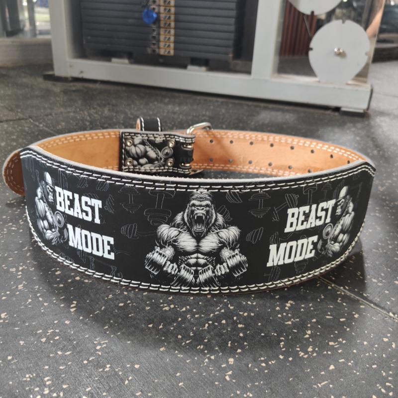 Leather Workout Belt - Męski pas do podnoszenia ciężarów siłownia