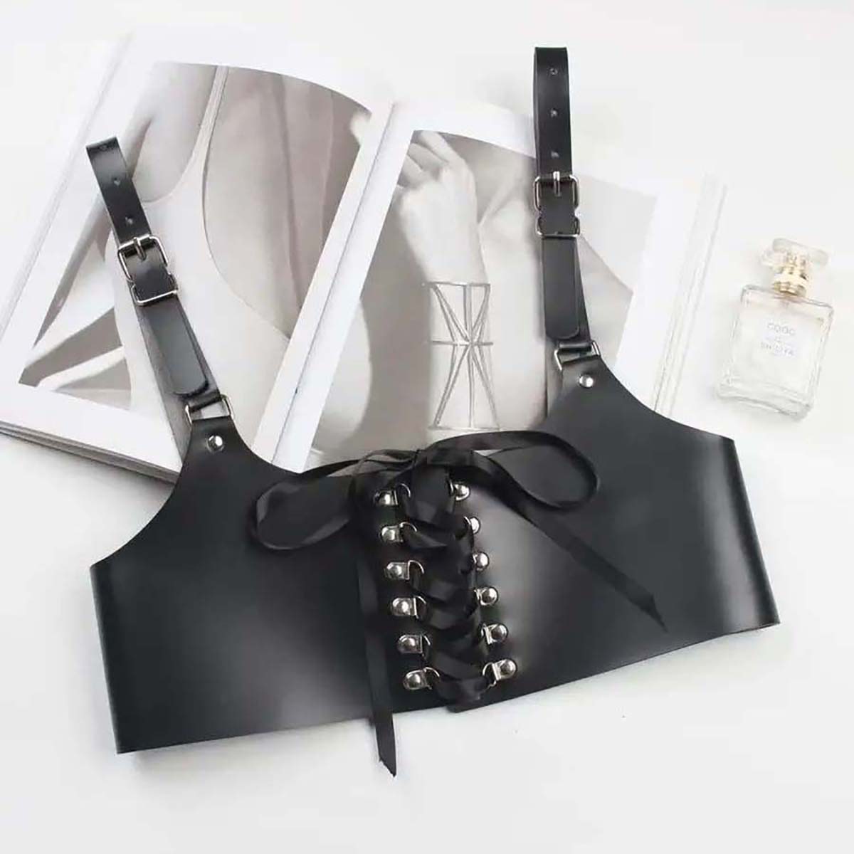 Damski pasek do mody, punkowy  – Leather Work Harness recenzja i cena