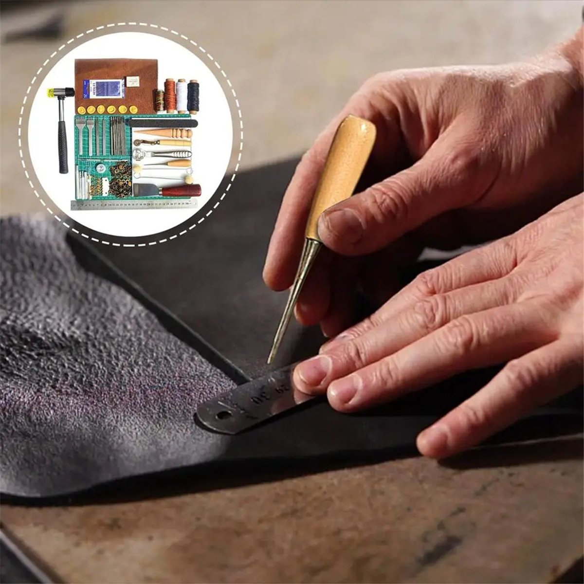 L63A Zestaw narzędzi do obróbk – Leatherwork Manual recenzja i cena