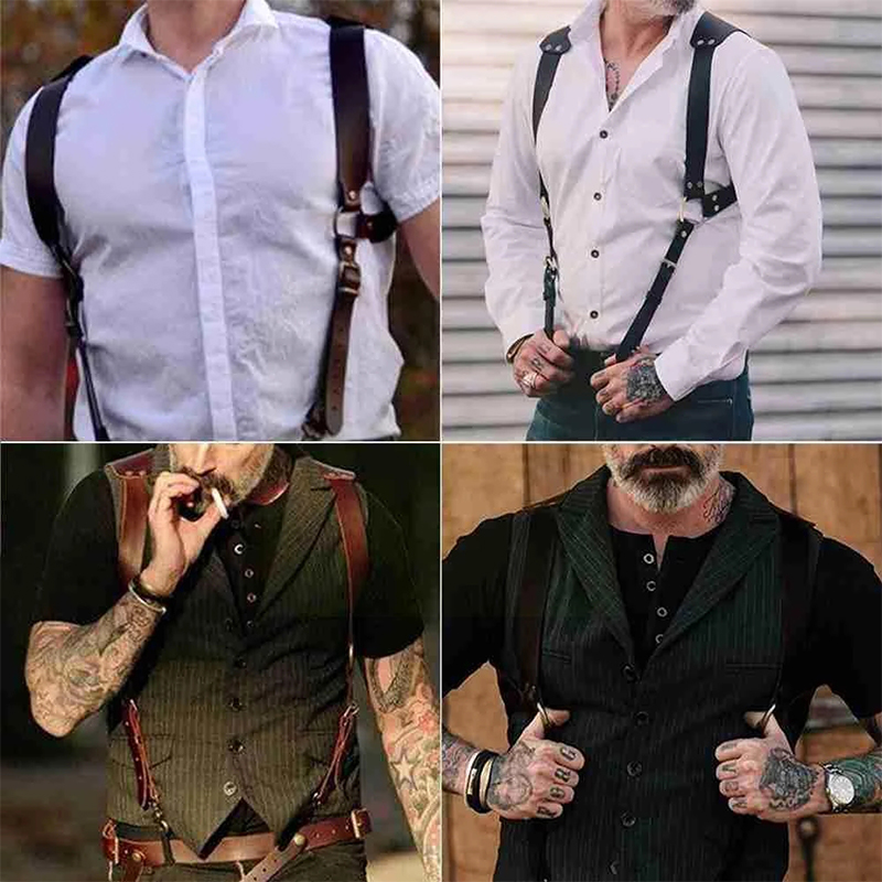 Męskie szelki pasy New Fashion – Leather Work Harness recenzja i cena